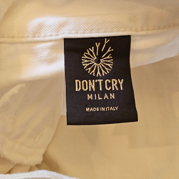 Don't Cry Milan Italian White Art Jeans TG 26 Mod Clivia Low Rise Size 26 Skinny - Picture 8 of 11